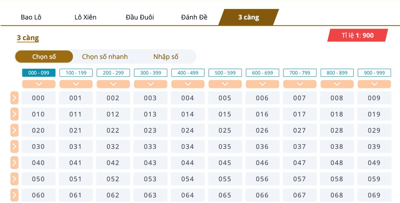 Các loại hình lô đề 3 miền tại Nhà Cái Xi88